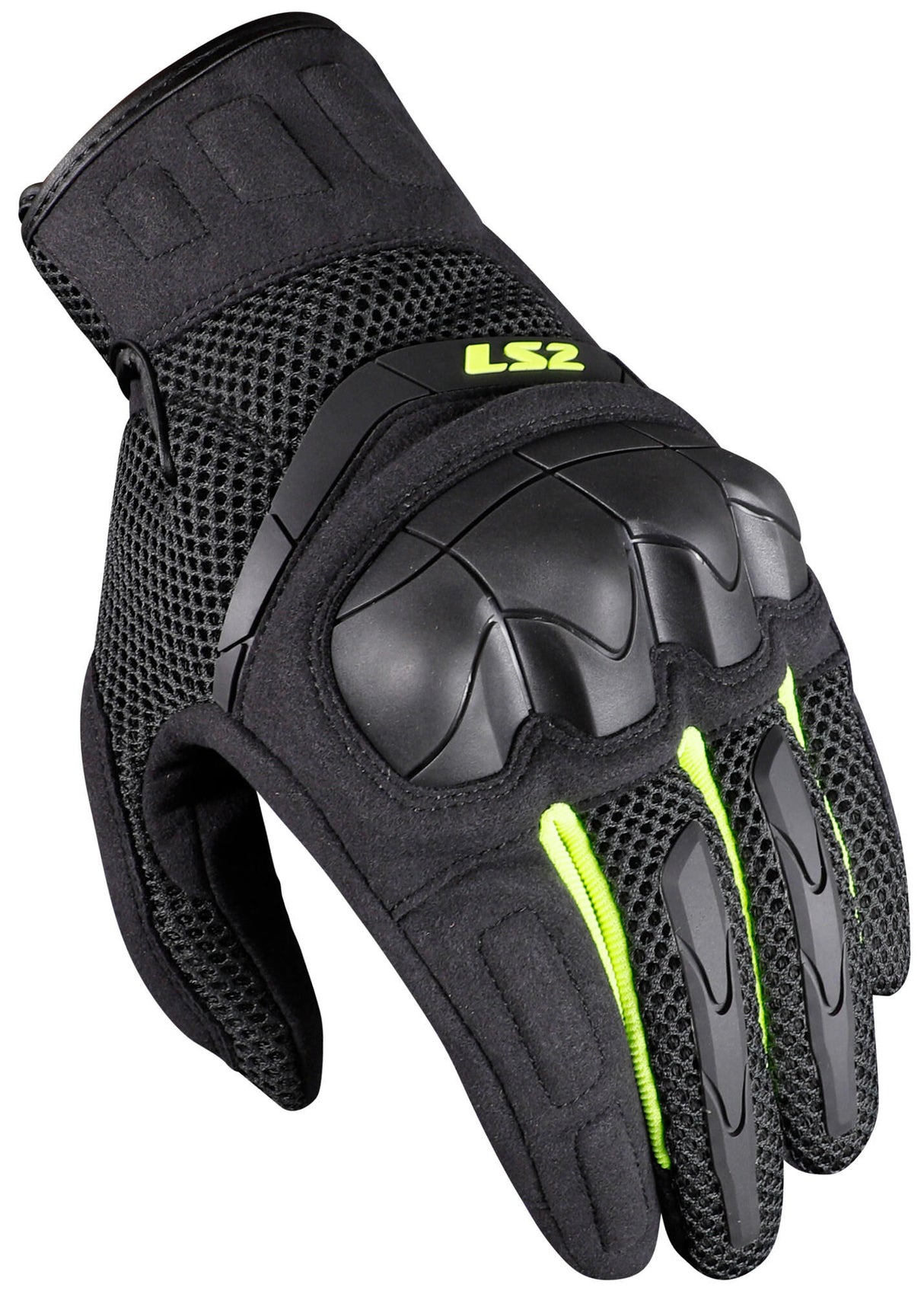 Ls2 handschoenen kubra man gloves kubra man anthracite h-v yellow xxl