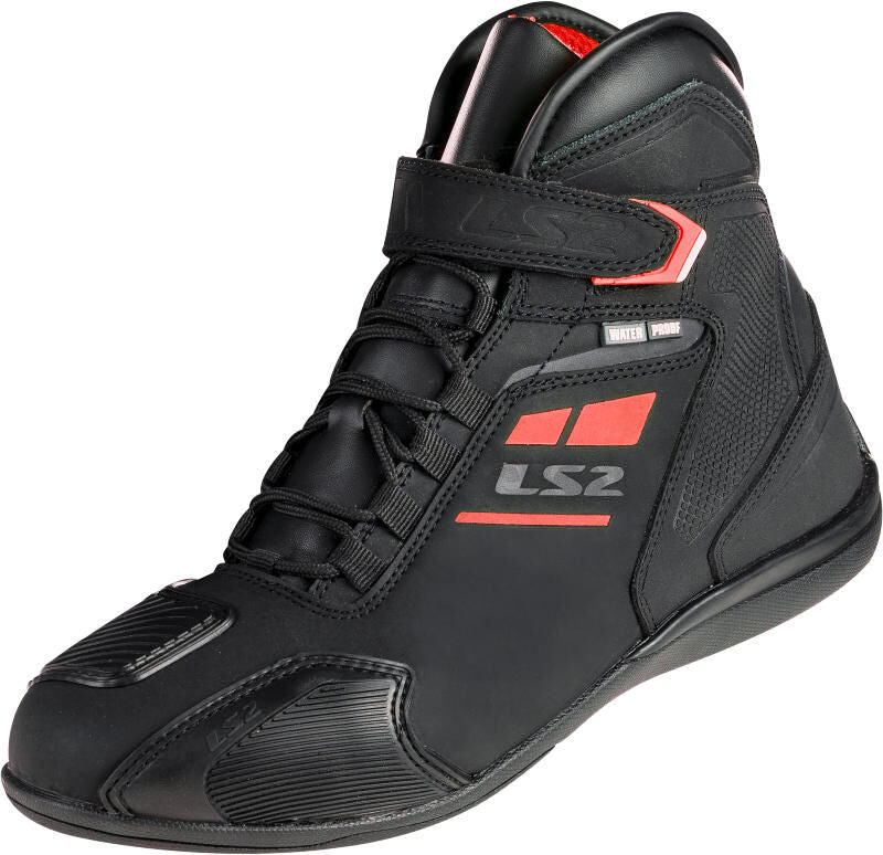 Ls2 garra wp man laars boots garra man wp black red 43