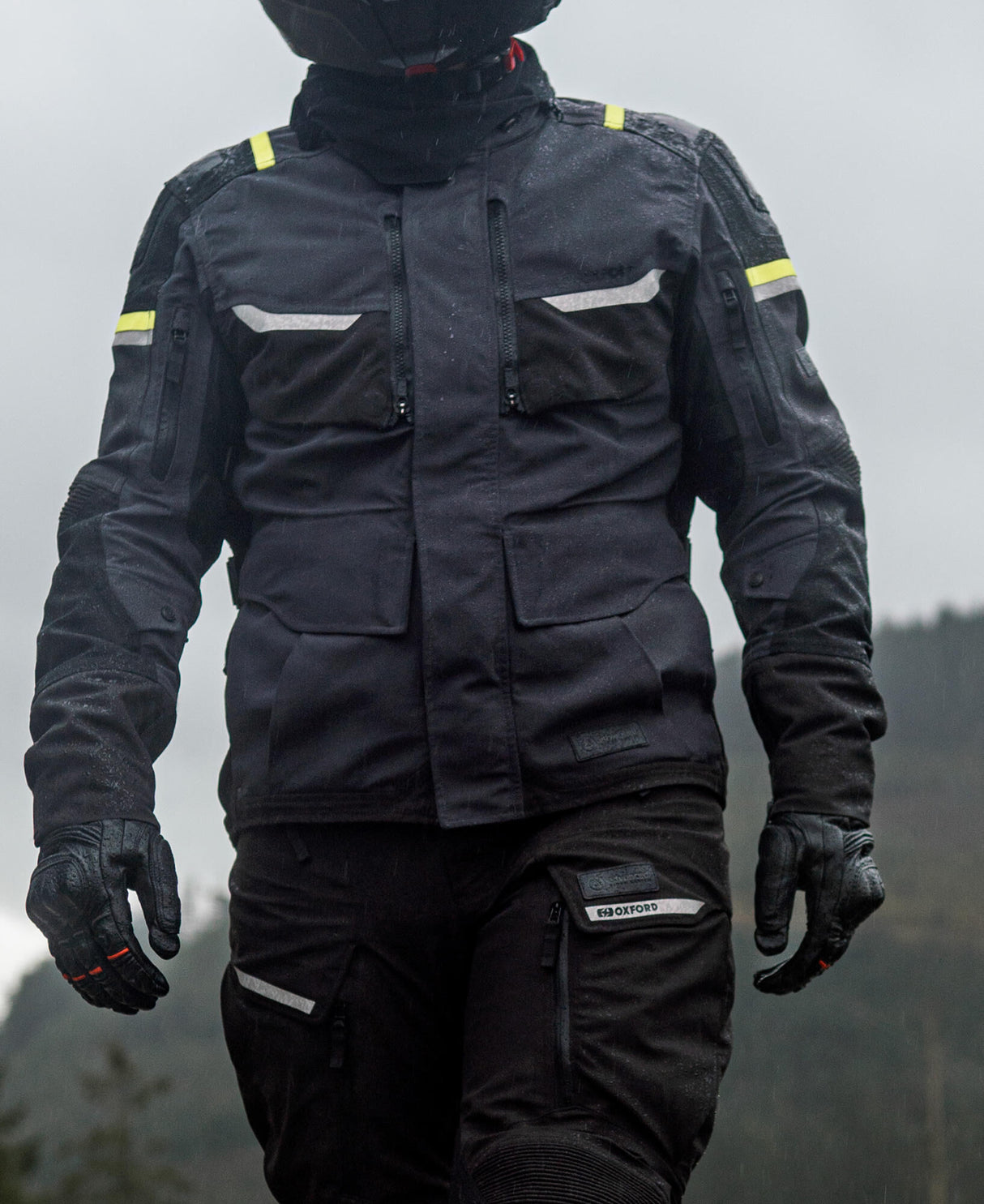 Oxford jas stormland jacket stormland gray sw neon yellow gr. 3