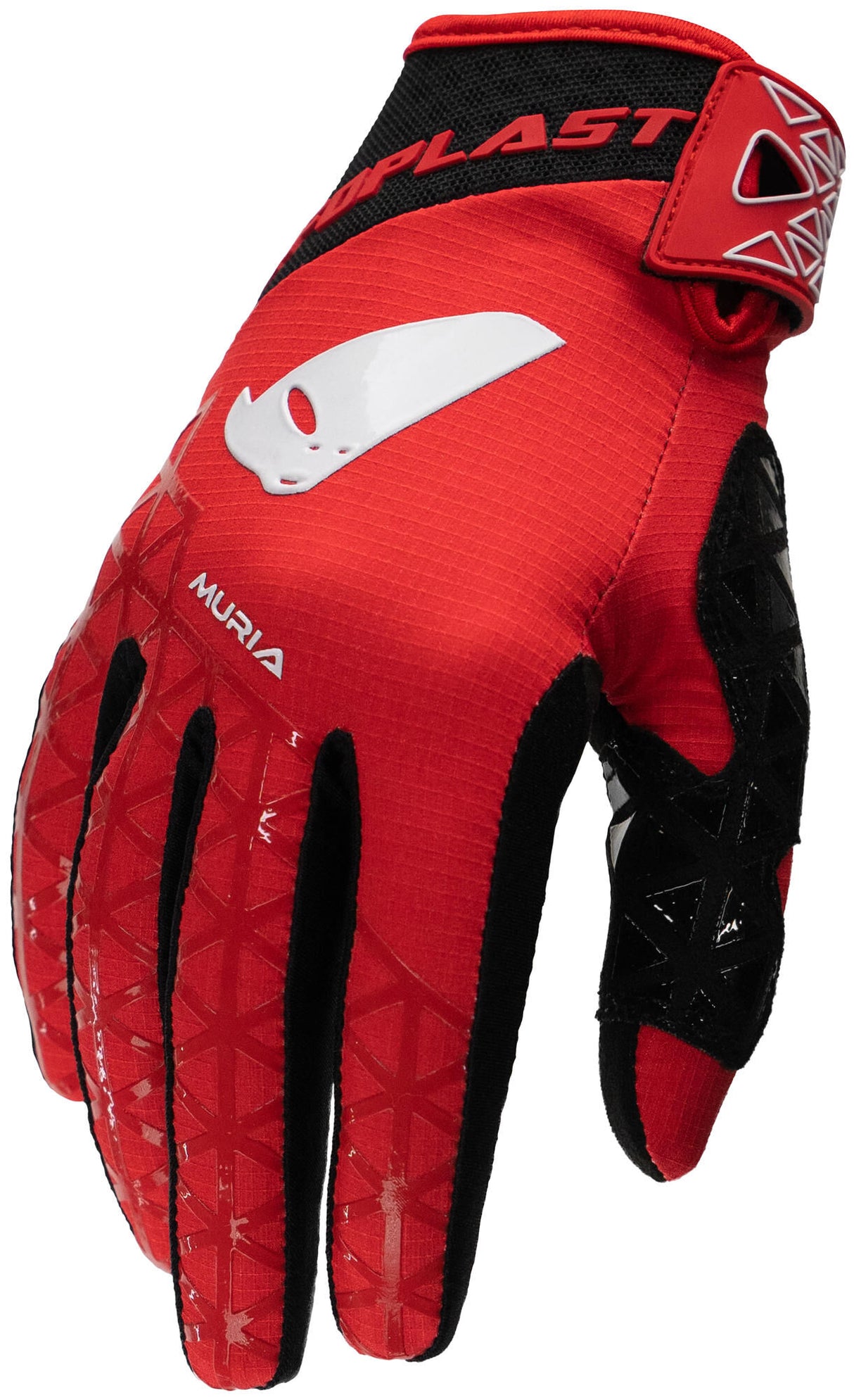 Ufo plast crosshandschoen muria . gloves ufo muria red white gr. l