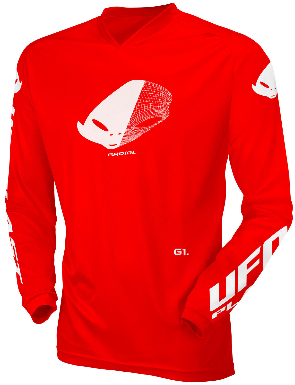 Ufo plast jersey mx radial kindertrui ufo rad rood gr. xxxxs
