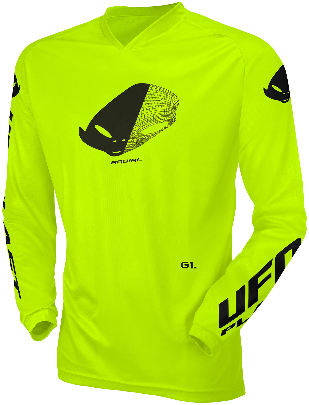 Ufo plast jersey mx radial kindertrui ufo rad neon geel gr. xxxxxs
