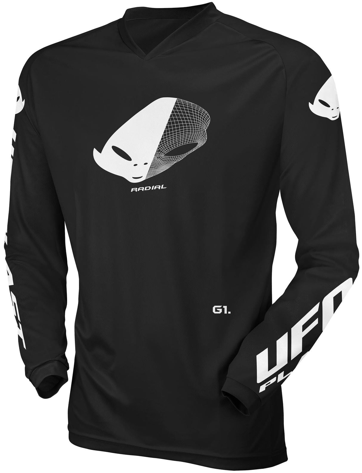Ufo plast jersey mx radial kindertrui ufo rad zwart gr. s