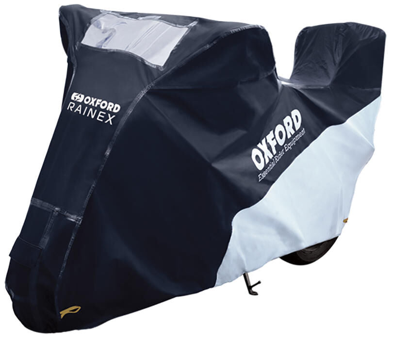 Oxford rainex vouwgarage met topcase verlenging bike covers rainex outdoor f. top cases gr.