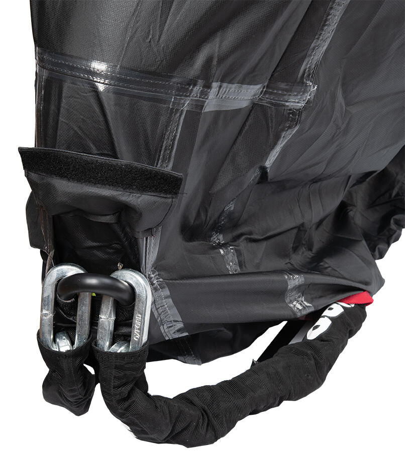 Oxford rainex vouwgarage met topcase verlenging bike covers rainex outdoor f. top cases gr.