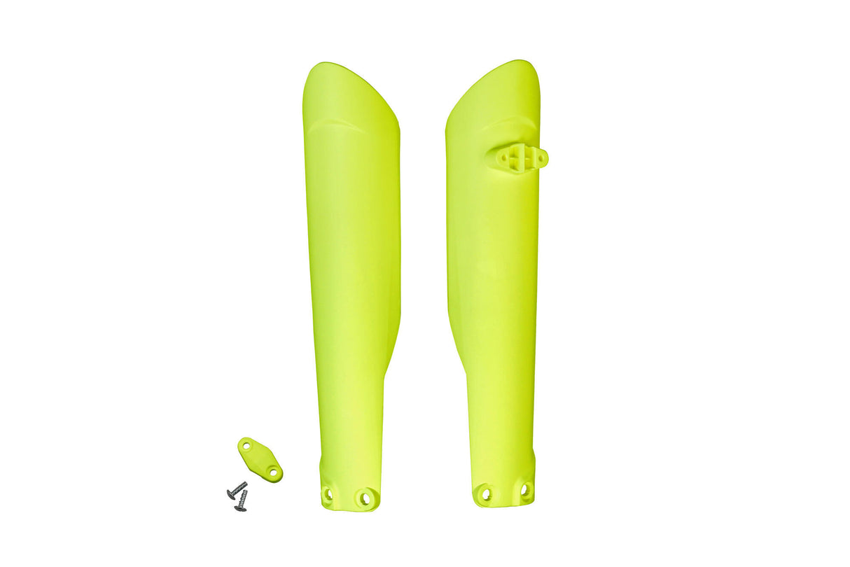 Ufo plast voorvork bescherming fork protectors ufo husqvarna yellow