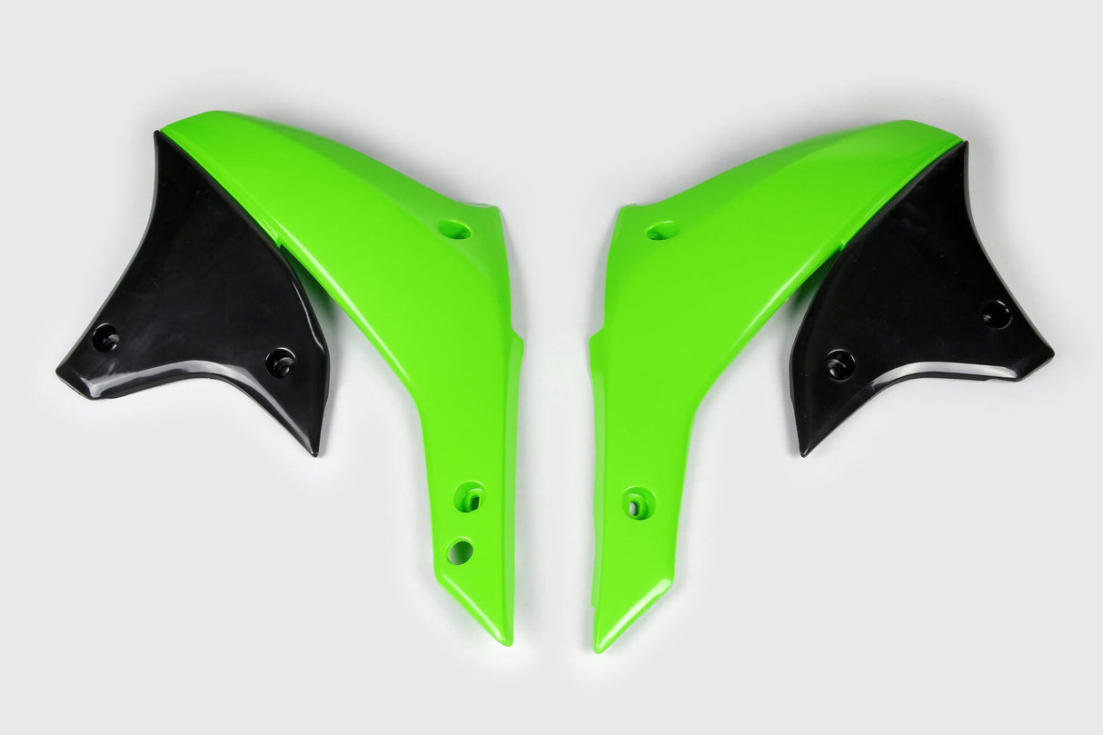 Ufo plast radiateurafdekking radiator covers ufo kawasaki green