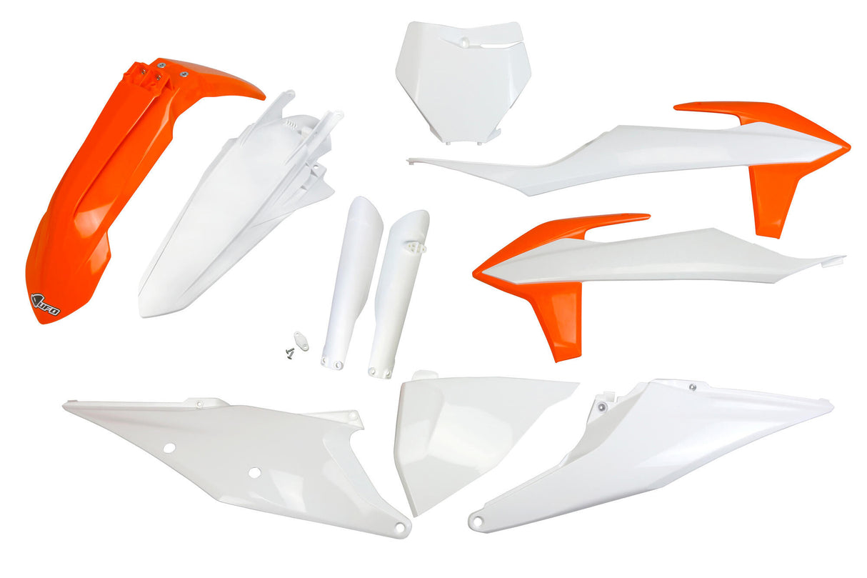 Ufo plast kappenset trim kit ufo ktm oem orange/ white