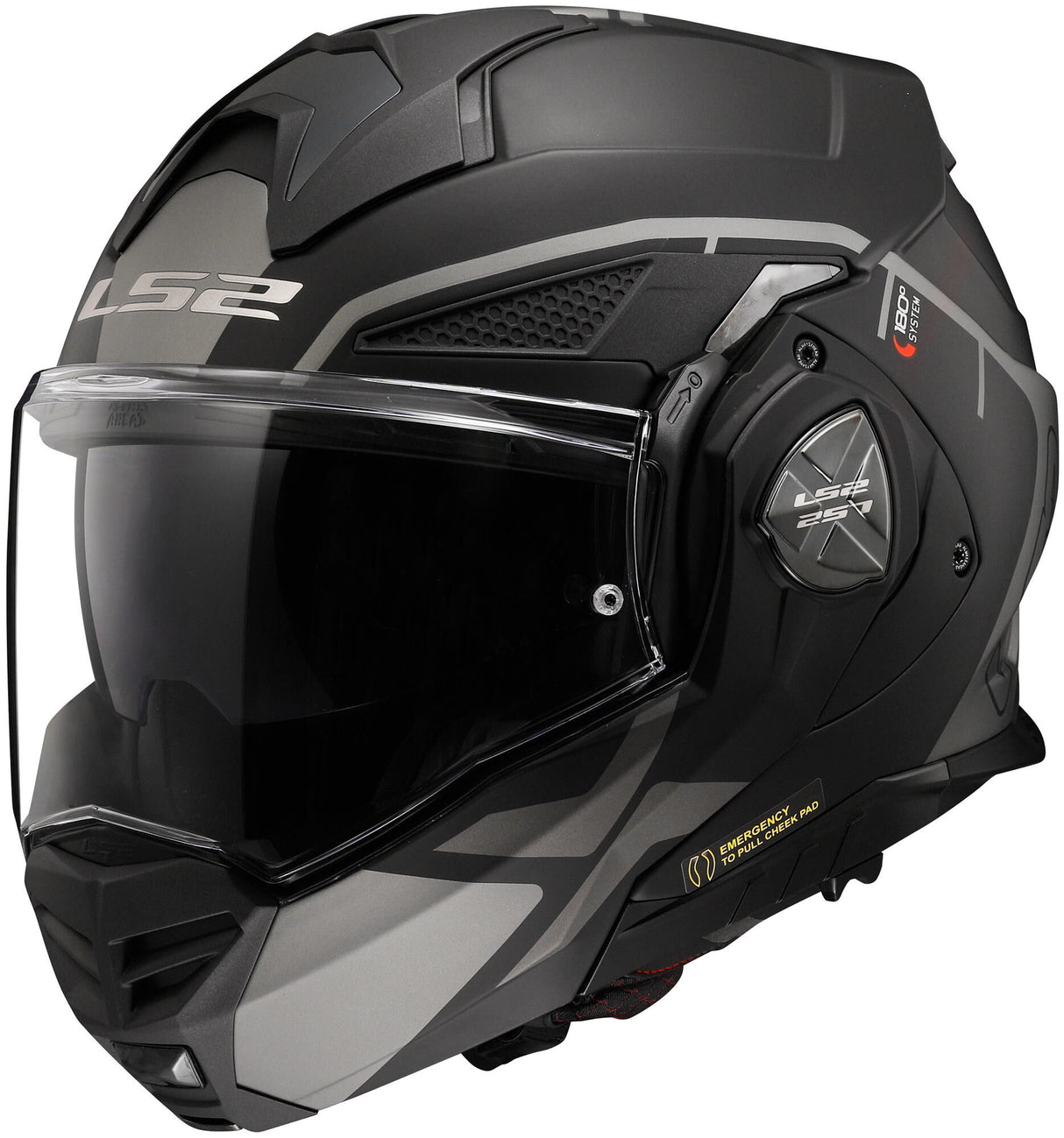 Ls2 opklaphelm ff901 advant x metryk helmet ff901 adv. x metryk s black grey