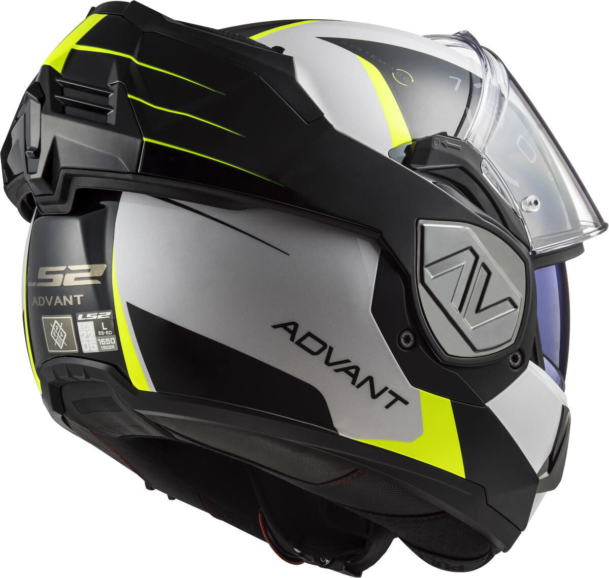 Ls2 opklaphelm ff906 advant codex helmet ff906 adv. codex xs white bl yel.