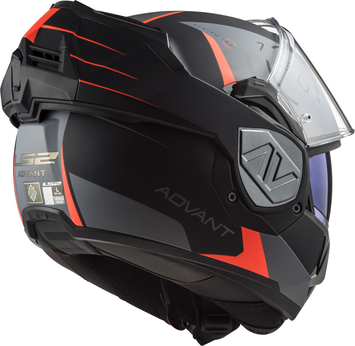 Ls2 opklaphelm ff906 advant codex helmet ff906 adv. codex xs bl grey red