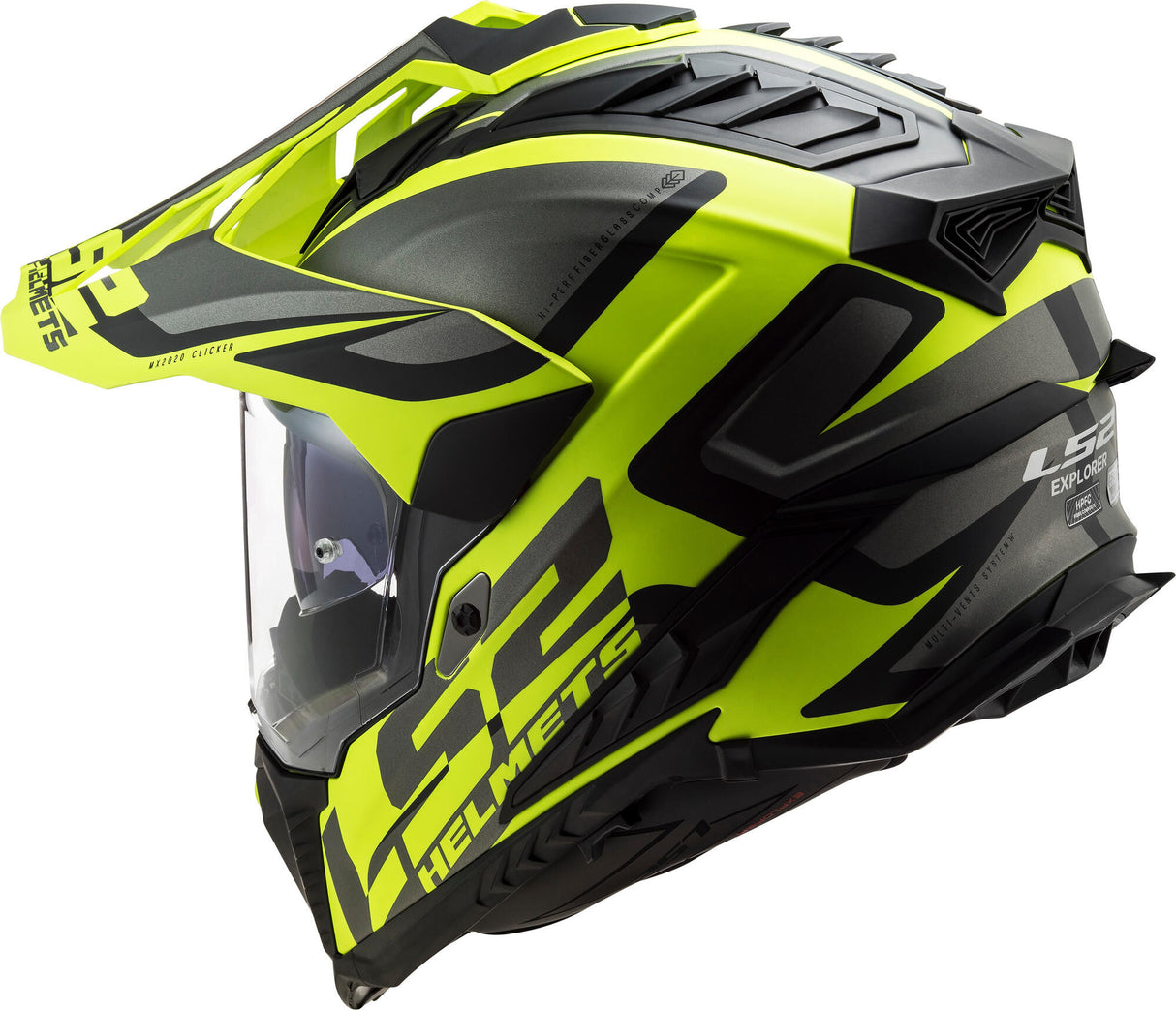 Ls2 endurohelm mx701 explorer alter , uitneembaar en wasbaar, reddingswangkussentjes, micrometrische sluiting, verwijderbare helmtop, voorbereiding voor helmcommunicatie, pinlock 70 maxvision™. helm mx701 explorer alter l bl. geel.matt