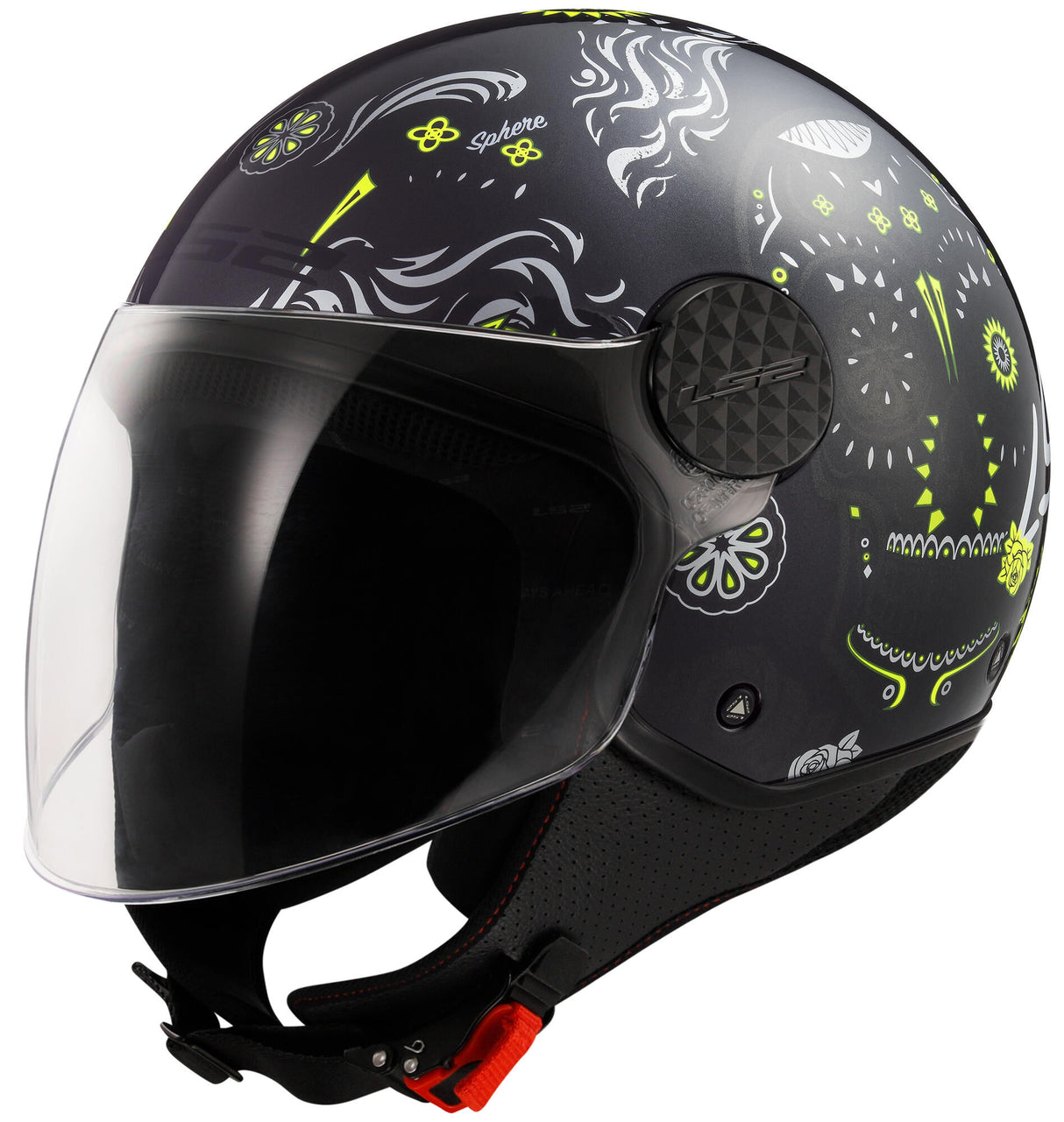 Ls2 jethelm "of558 sphere lux ii maxca" helmet ls2 of558 sph. lux ii maxca m black/yellow