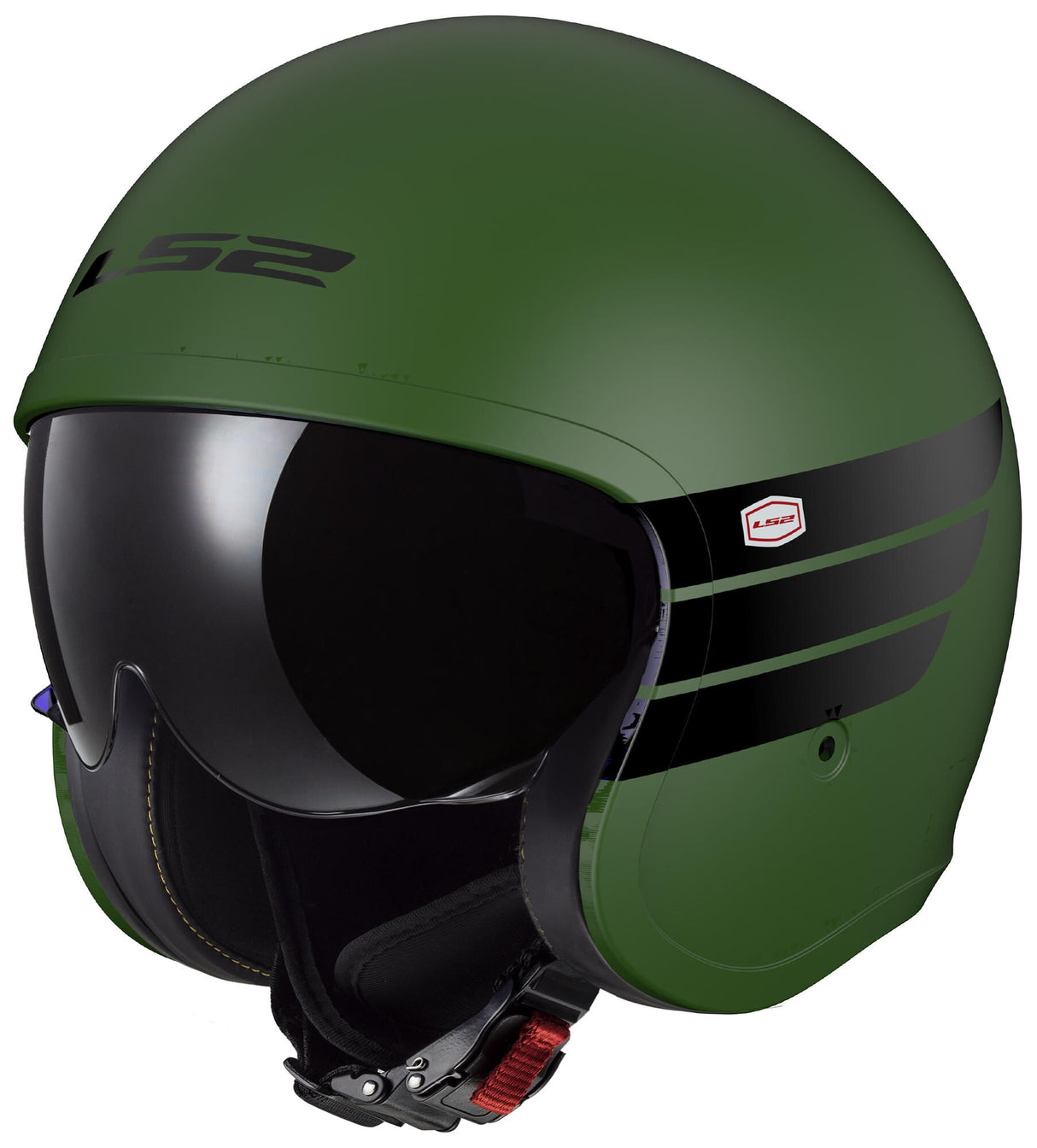 Ls2 jet helm of599 ii spitfire retro helmet of599 spitf.ii retro xl green black