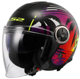 Ls2 jethelm of620 classy palm helmet of620 classy palm m black