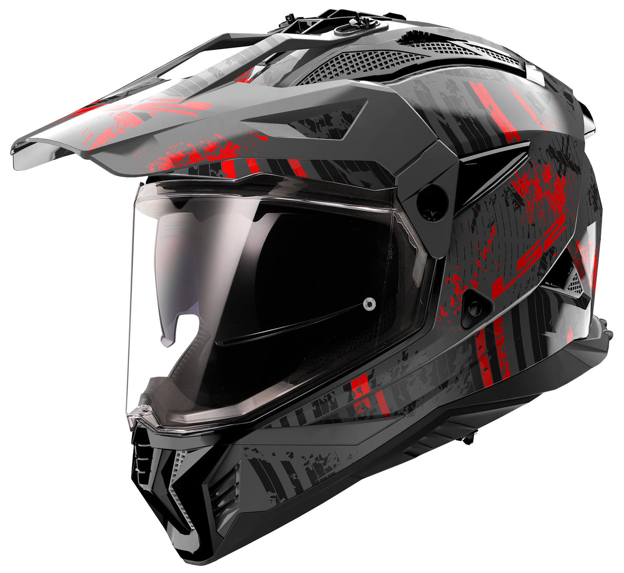 Ls2 endurohelm mx702 pioneer ii crazy . helmet mx702 pion.ii crazy m bl. red