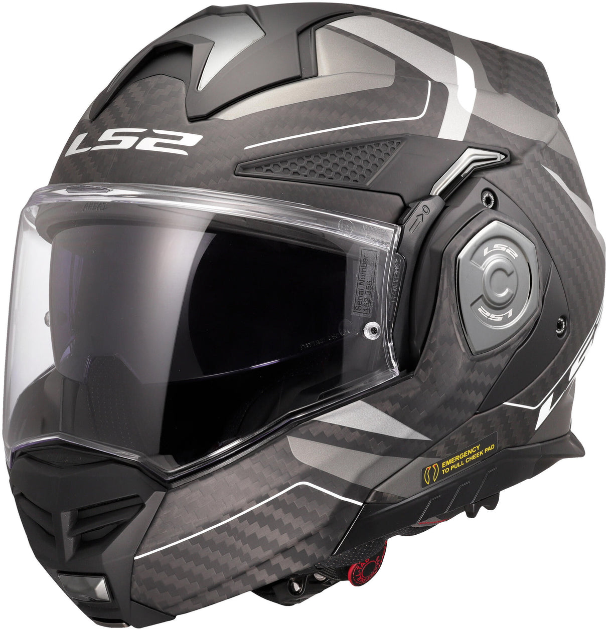 Ls2 opklaphelm ff901 advant x carbon horizon . helmet ff901 advant x carb.hor.l bl sil-gr