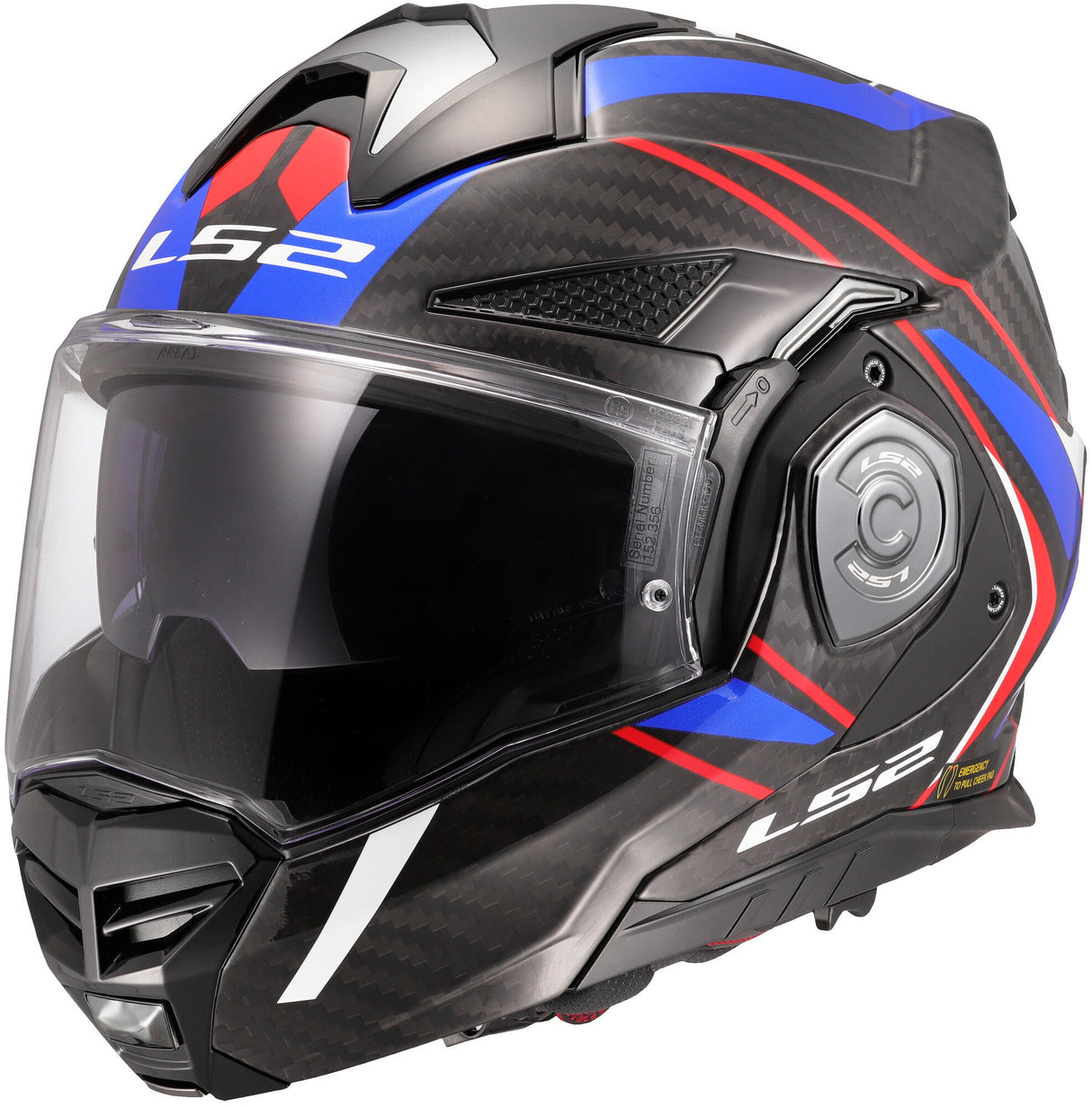 Ls2 opklaphelm ff901 advant x carbon future ii . helmet advant x car.fut.ii xxl bl wh blue