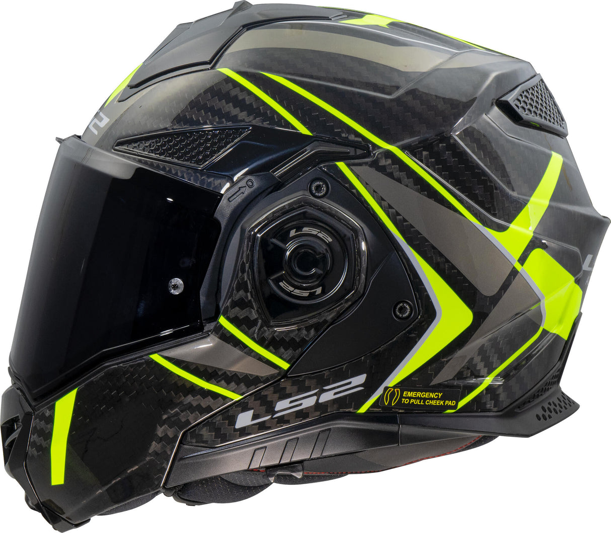 Ls2 opklaphelm ff901 advant x carbon future ii . helmet advant x carb.fut.ii s bl yel