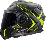Ls2 opklaphelm ff901 advant x carbon future ii . helmet advant x carb.fut.ii s bl yel