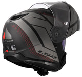 Ls2 opklaphelm ff908 strobe ii code . helmet ff908 stro. ii code xxl black grey matt