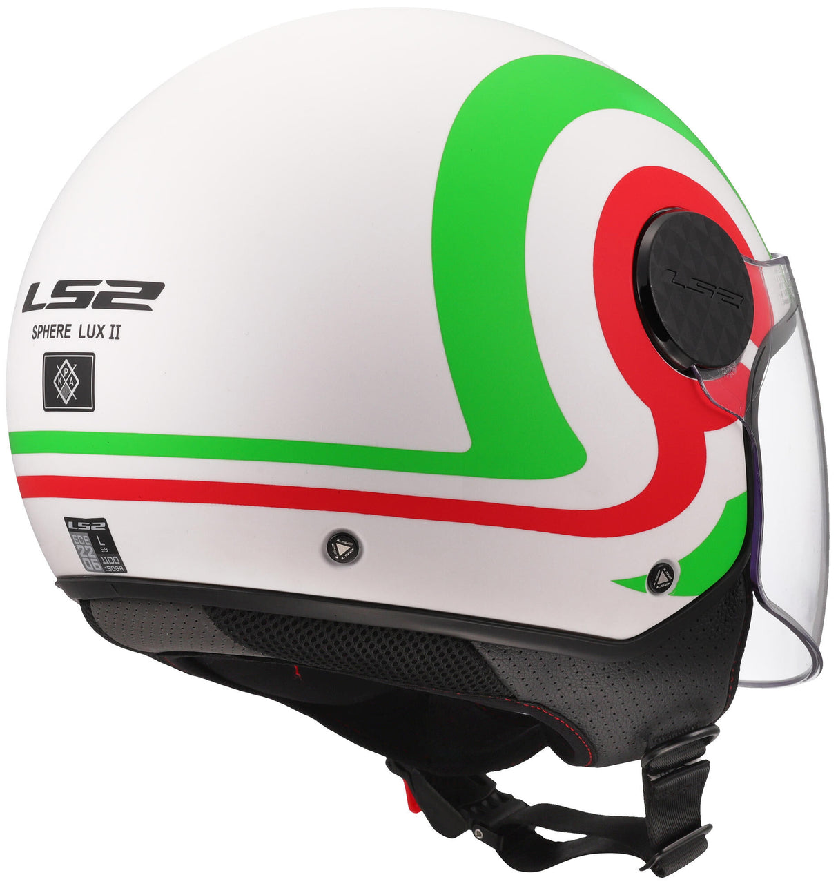 Ls2 of558 bol lux ii urby jethelm helm of558 sph. lux ii urby wh groen rood l