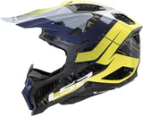Ls2 crosshelm mx703 x-force galuo, versterkt en hypoallergeen. helm x-force galuo grijs neon geel gr. l