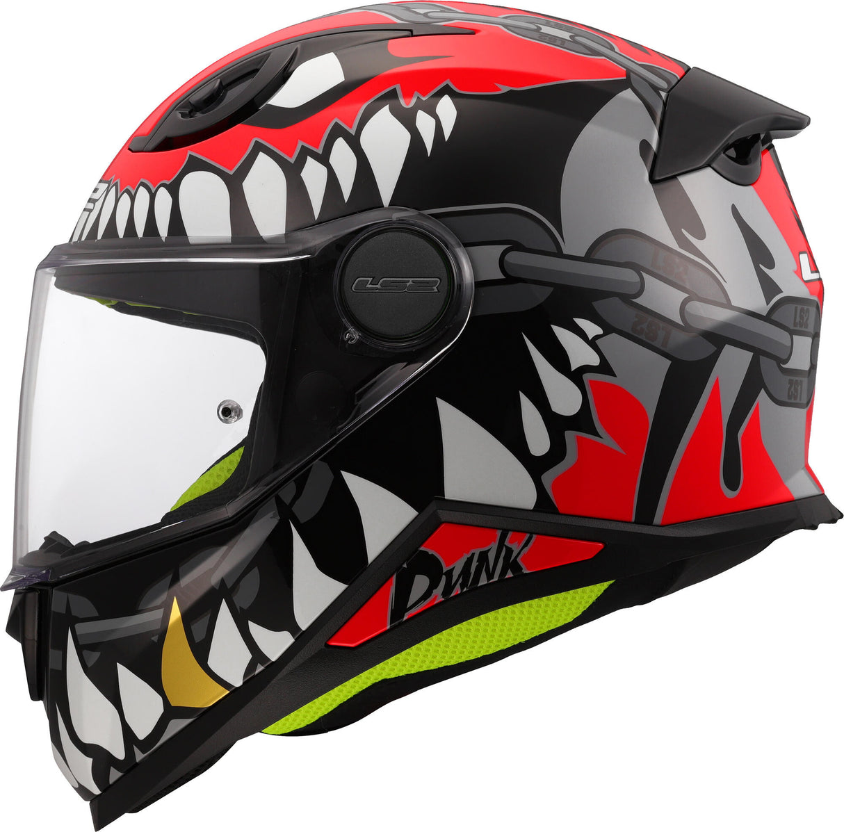 Ls2 kinder integraalhelm ff812 kid punk , uitneembaar. helmet kid ff812 punk gray rot gr. s
