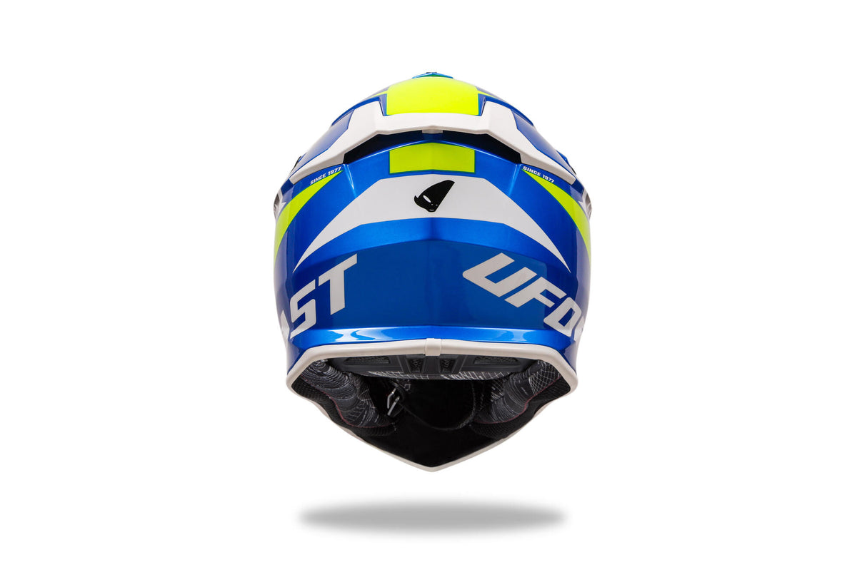 Ufo plast crosshelm intrepid helmet interpid m blue yellow