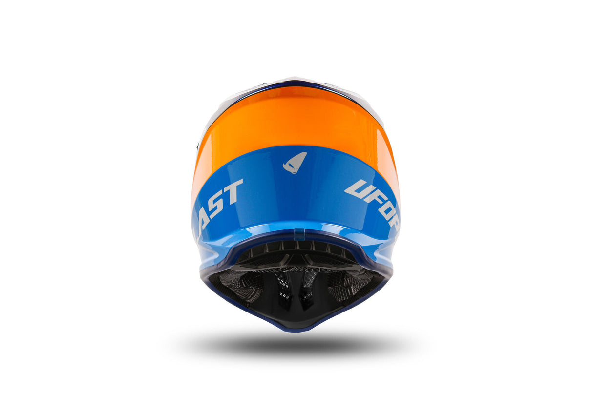Ufo plast kinder crosshelm "korey", uitneembaar helmet ufo plst korey m blue/orange
