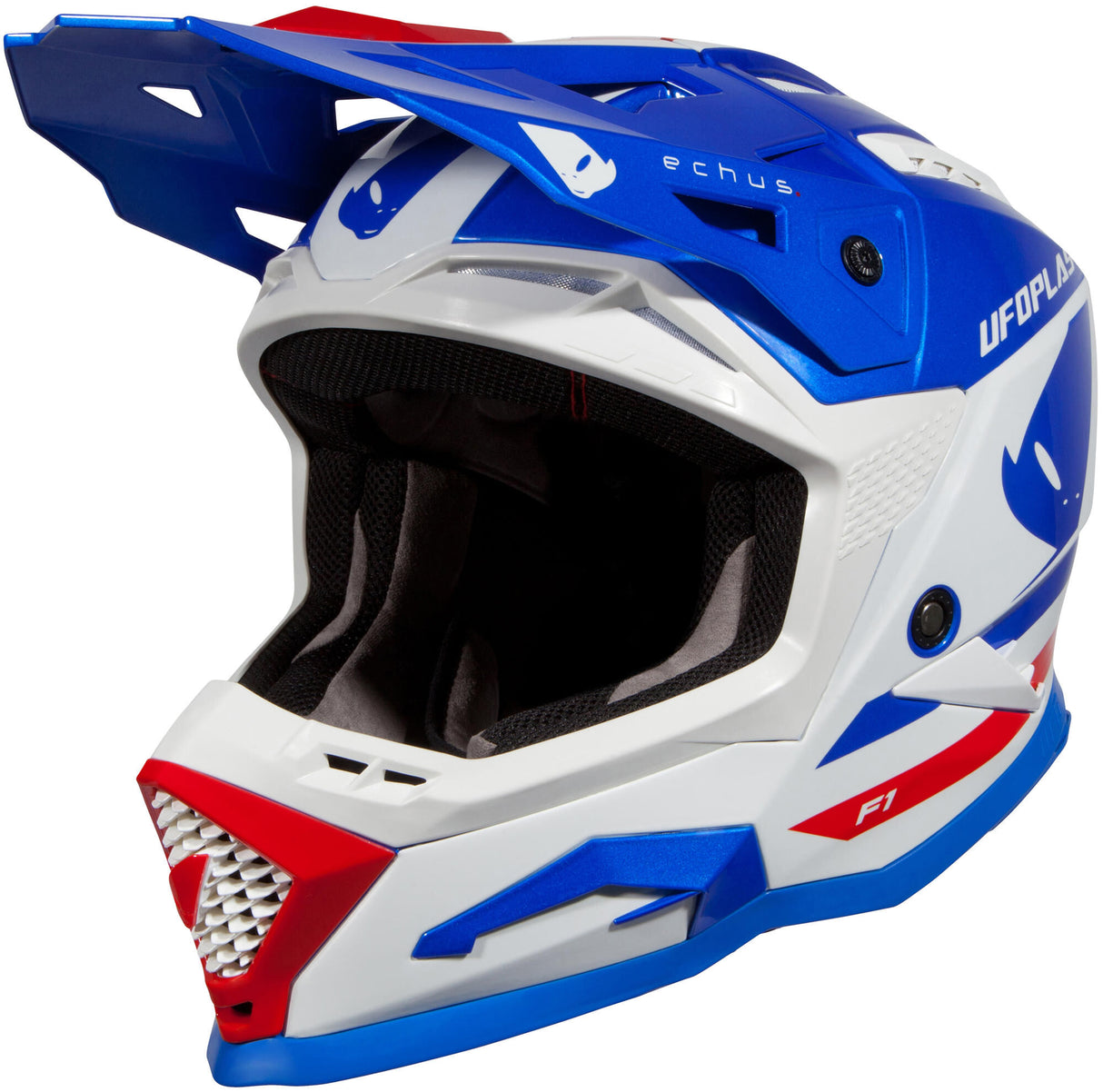Ufo plast crosshelm echus helmet echus xs blue white red