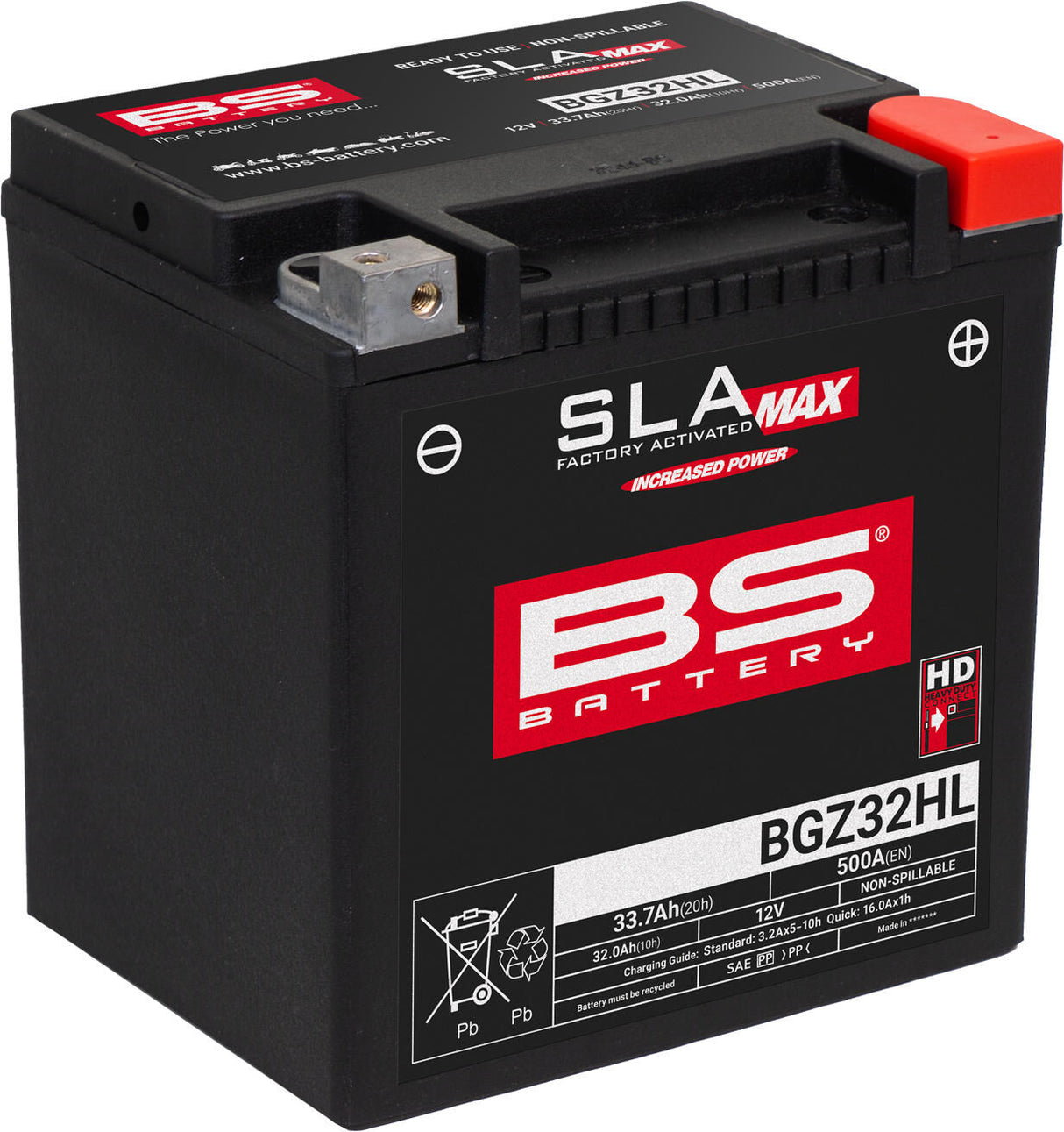 Bs-battery batterij bgz32hl battery bgz32hl bs sla-max hd