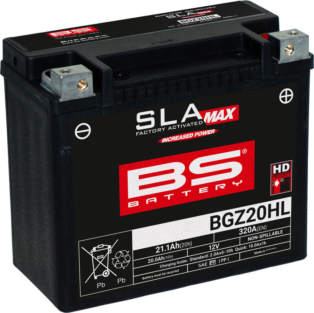 Bs-battery batterij bgz20hl btx20hl btx20hl-bs . battery bgz20hl bs sla-max hd