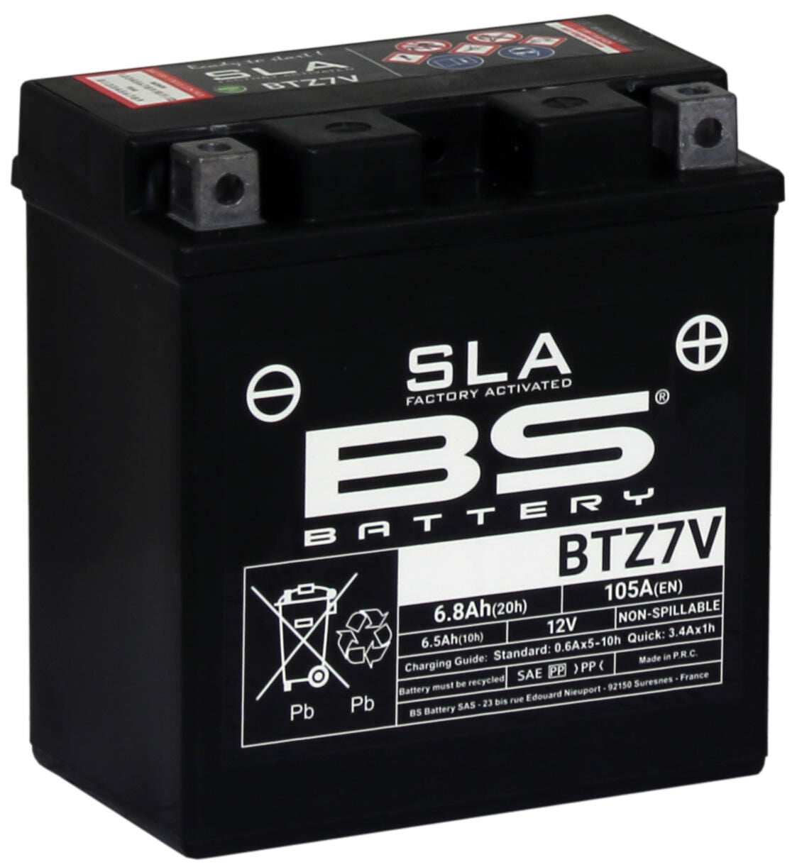 Bs-battery batterij ytz7v .