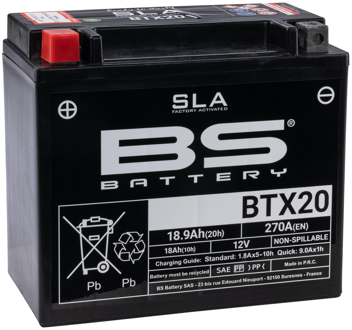 Bs-battery batterij bgz20h btx20h .