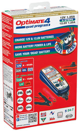 Tecmate acculader optimate 4 quad programma . optimate 4 charger quad program
