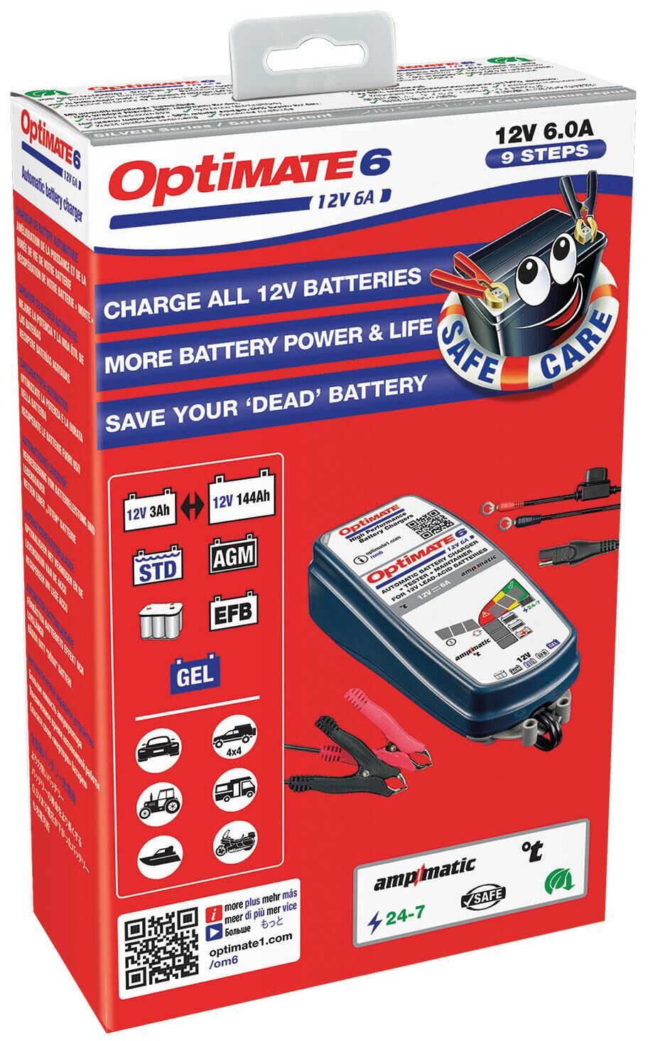 Tecmate acculader optimate 6 ampmatic 6a van