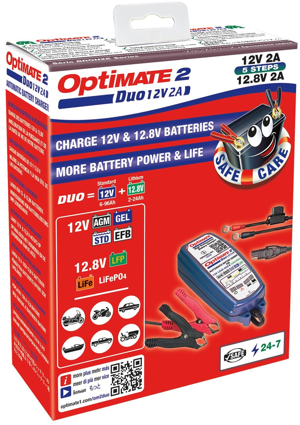 Tecmate acculader optimate 2 duo