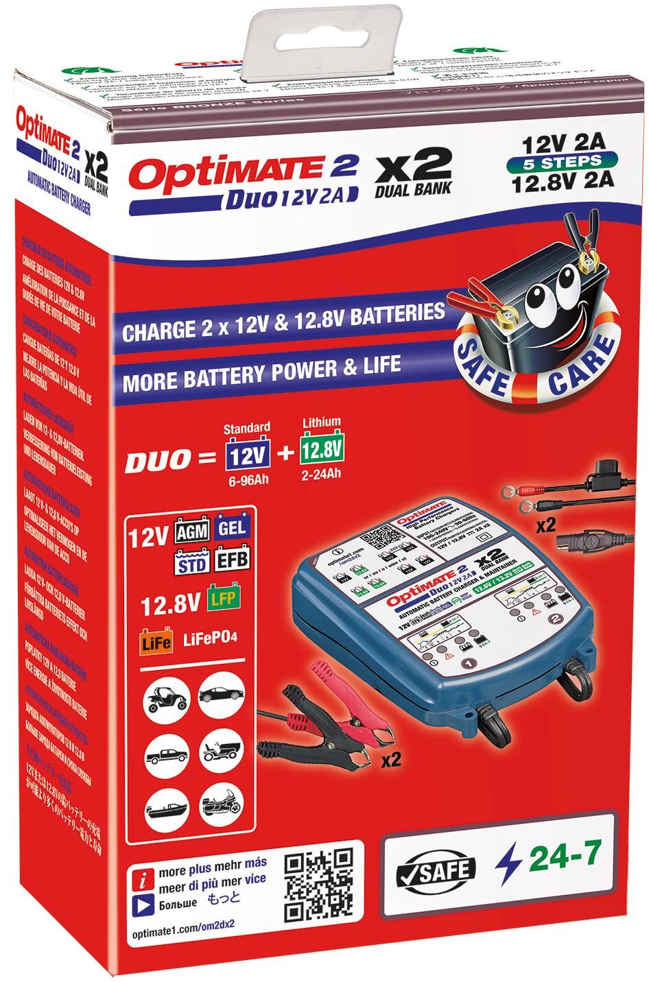 Tecmate acculader optimate 2 duo