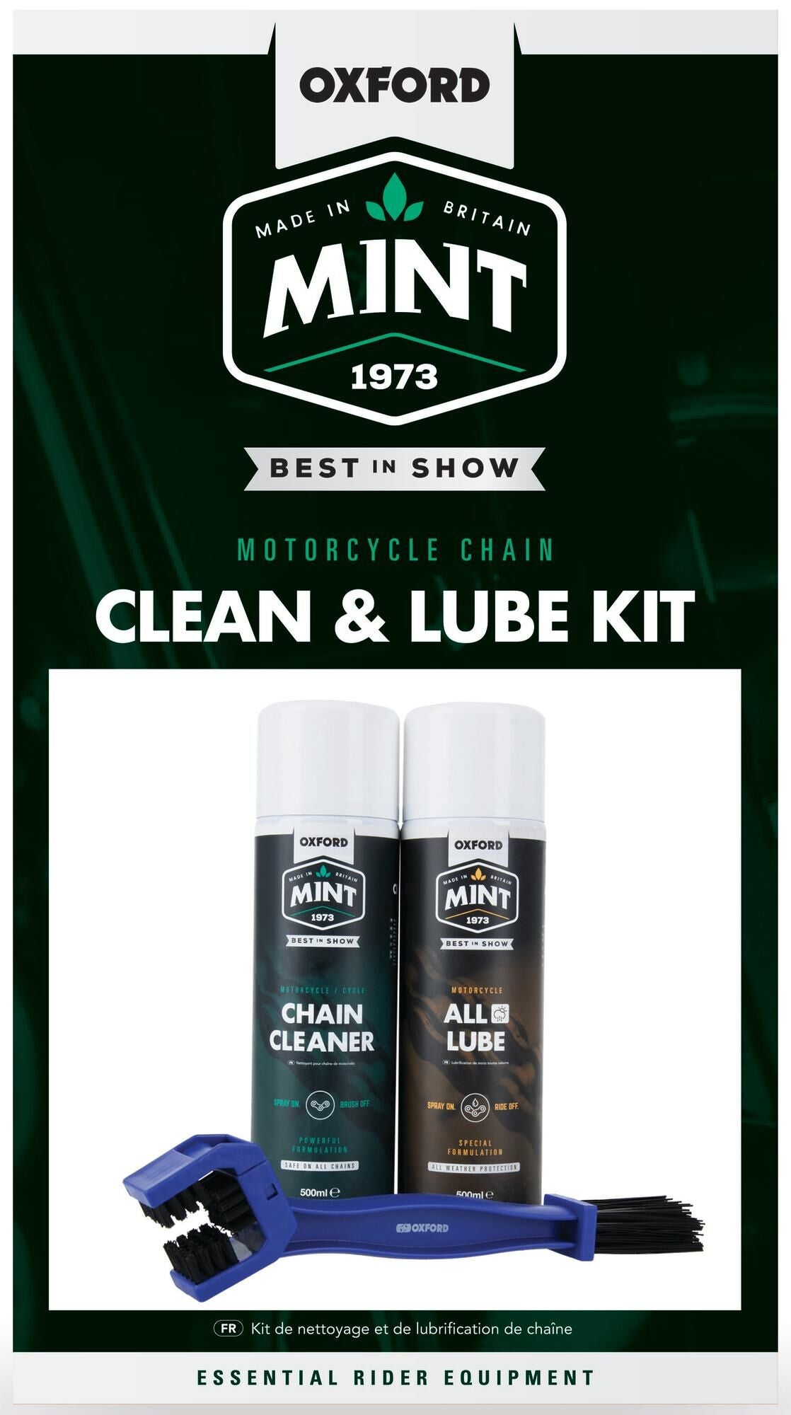 Mint oxford kettingonderhoudsset motorcycle chain lube kit chain care set oxford