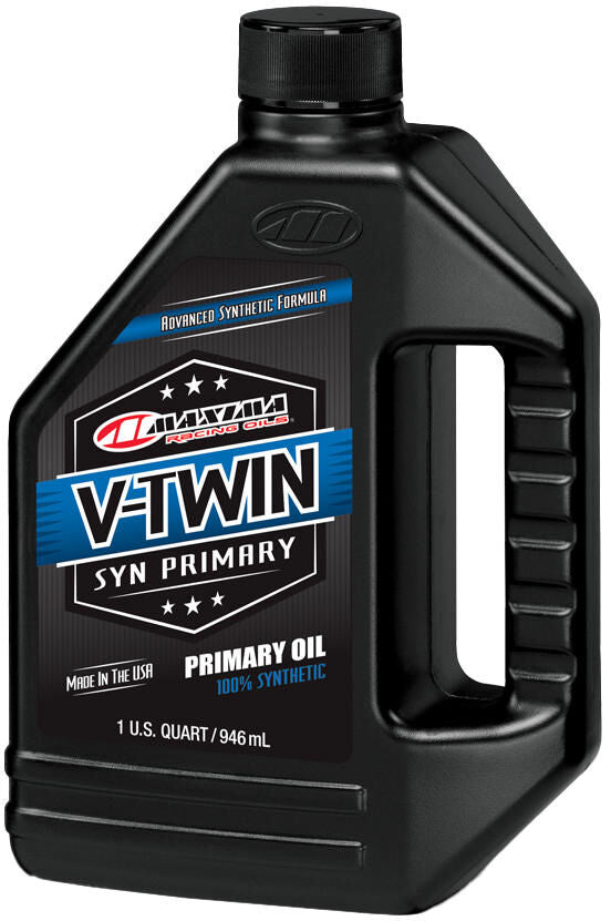 Maxima racing oils transmissie-olie v-twin synthetische primaire olie 80w . drive oil 80wt maxima 946ml v-twin full