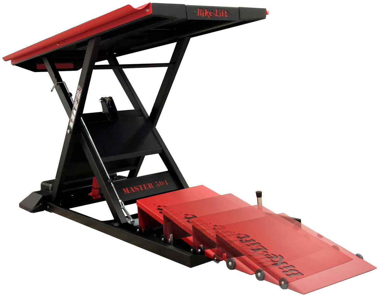 Bike-lift bike lift hefbrug master 504 gate retract lifting platform bike-lif master 504 gate retract