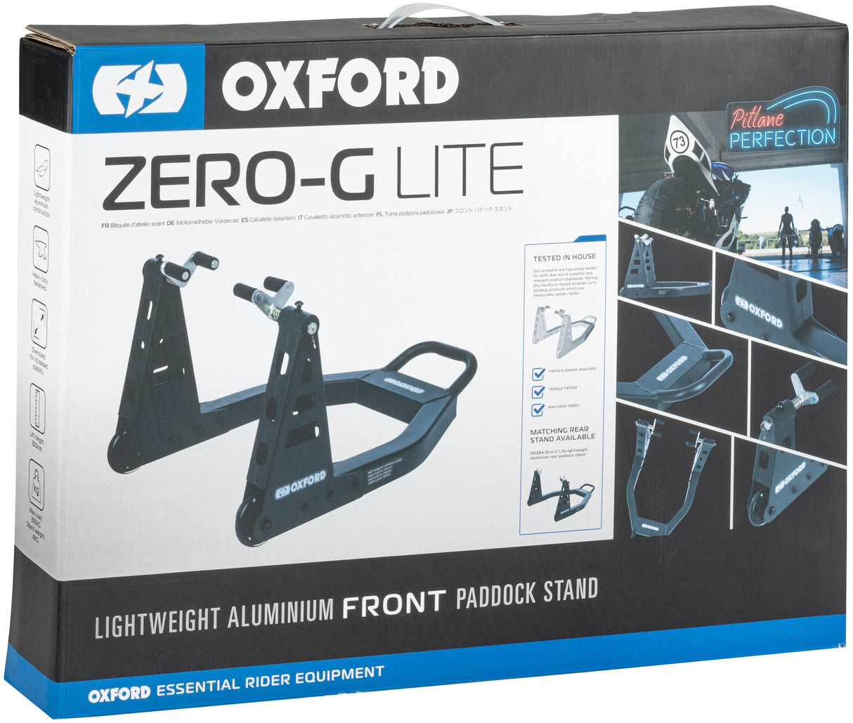 Oxford montagestandaard zero-g-lite assembly test. zer lite front black