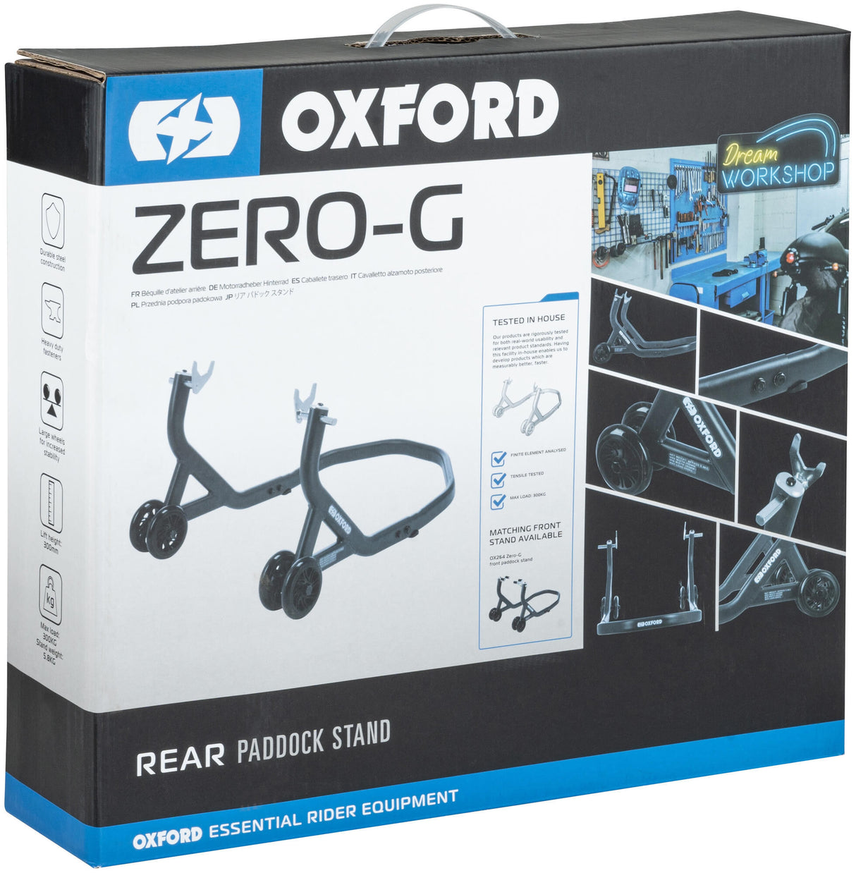 Oxford montagestandaard zero-g montagetest. zer back black