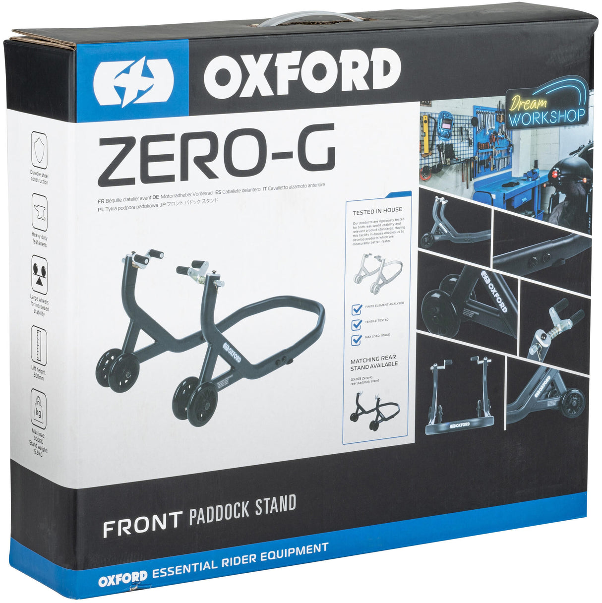 Oxford montagestandaard zero-g montagetest. zer front zwart