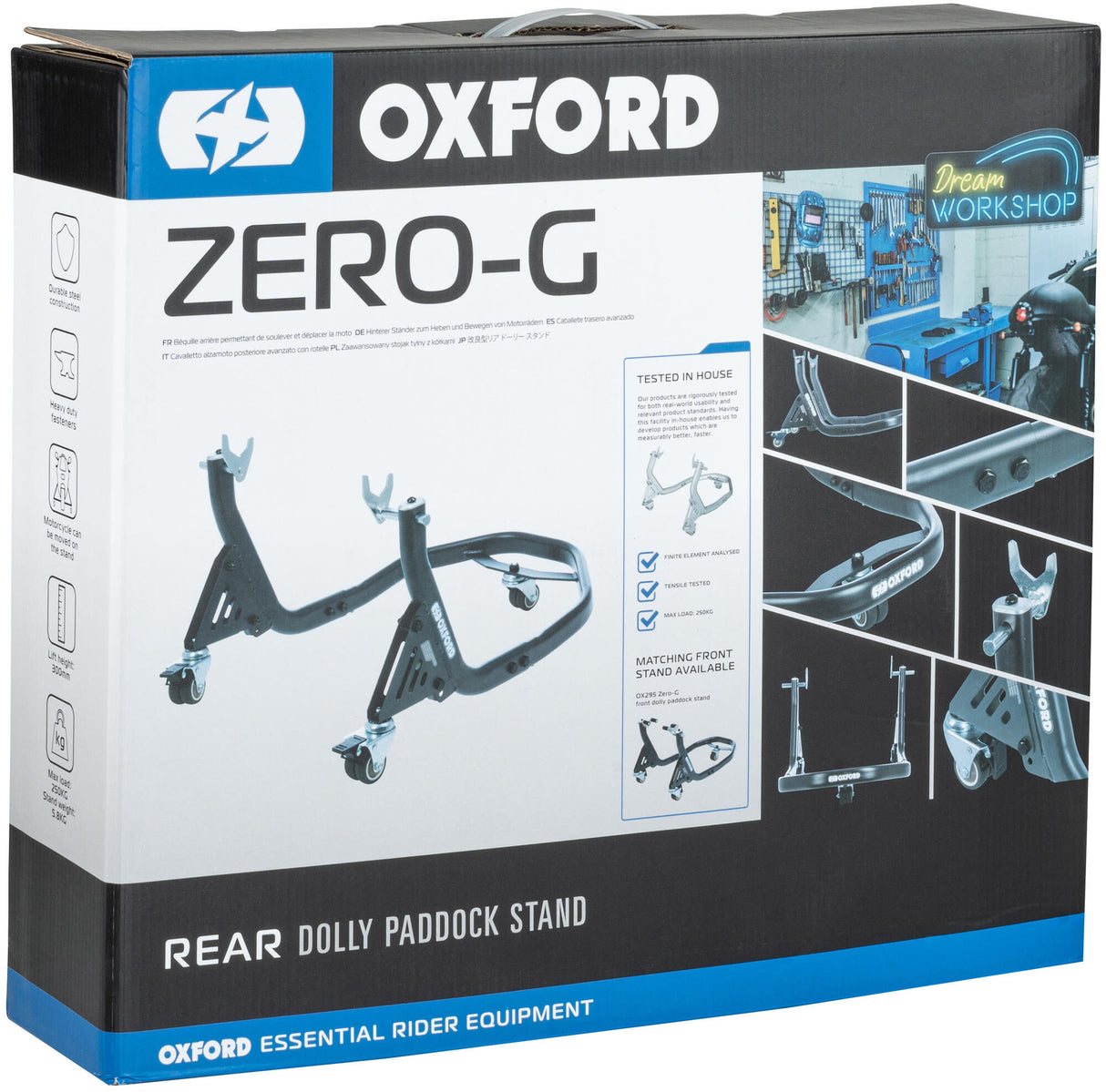 Oxford montagestandaard zero-g-dolly montagetest. zer back black