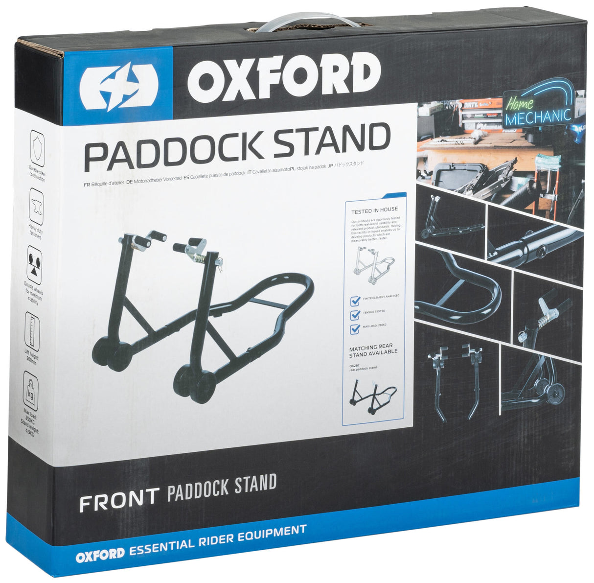 Oxford montagestandaard paddock stand . montagest. front black