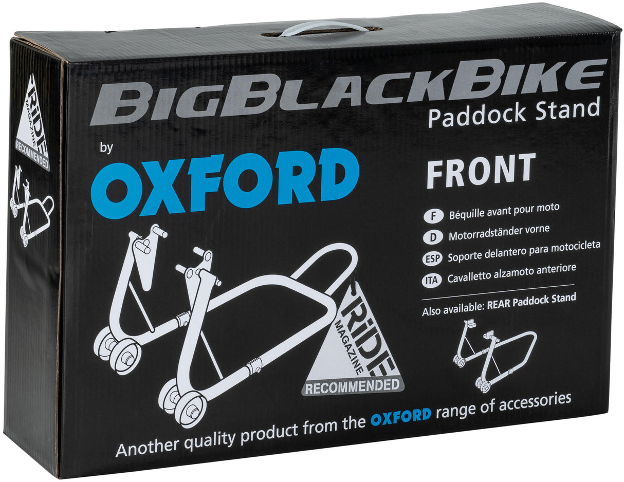 Oxford montagestandaard grote zwarte fiets montagest. grote zwarte voorkant zwart