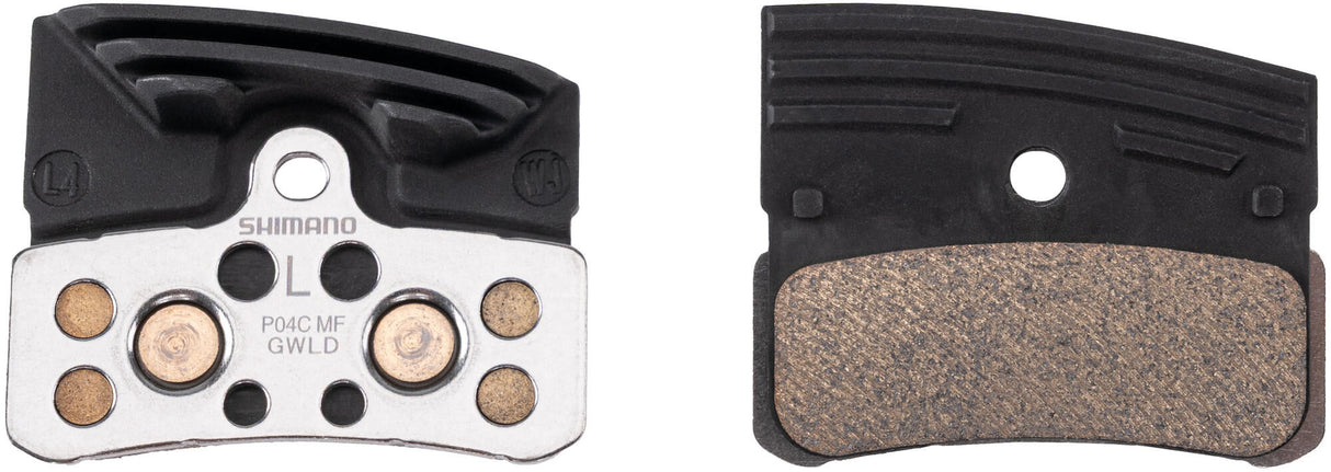 Shimano schijfremblokken p04a p03c . shim.diskbrakebe.p04c metal pair
