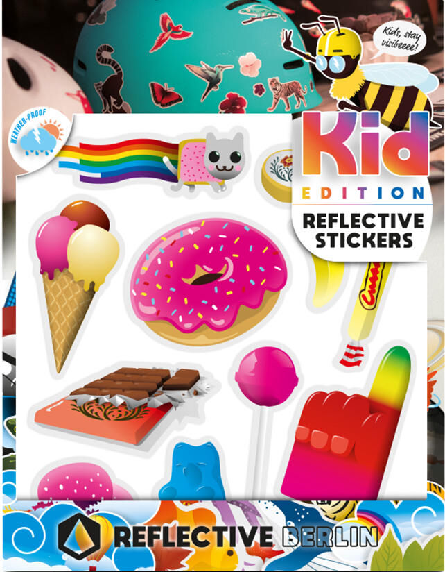 Reflective berlin reflex-stickers k.i.d. ref.sticker re.berlin kid sweets